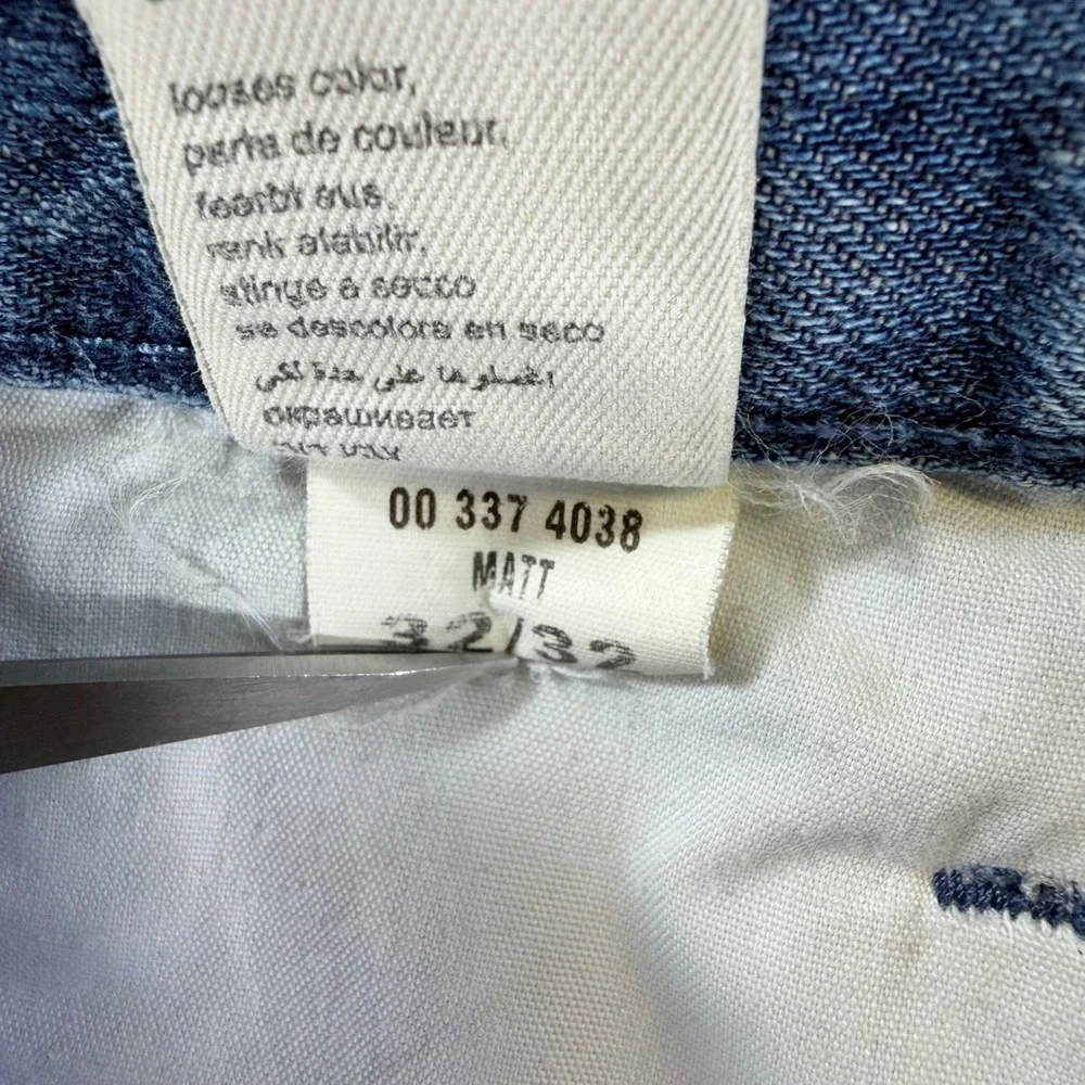 Mavi Matt Straight Leg Jeans Men's Size 32x32 Blue Light‎ Wash Denim